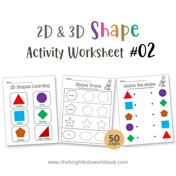 ACTIVITY WORKSHEET SET #02 - 50PAGE / PRINTABLE PDF FOR PRE-K AND PRE-SCHOOL