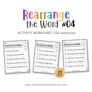 REARRANGE THE WORD ACTIVITY WORKSHEET SET #04 - 21PAGE / PRINTABLE PDF