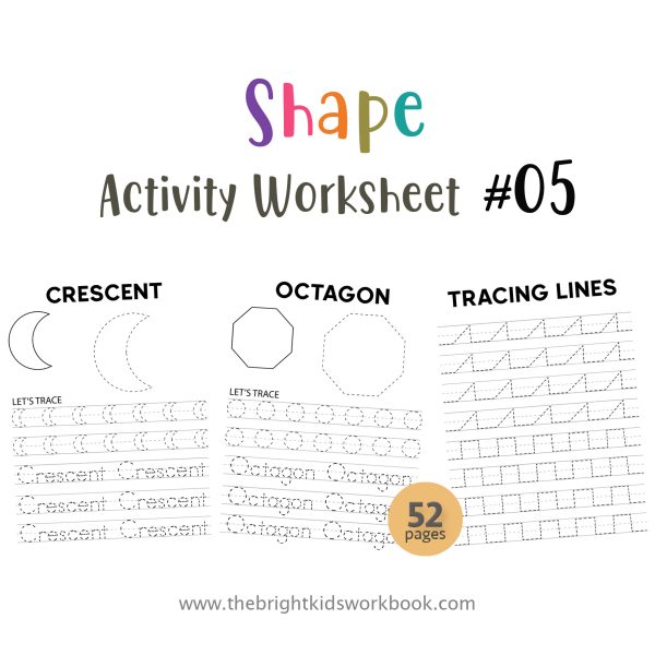 Shape Note Method Worksheet SHAPE ACTIVITY WORKSHEET #05 – 52PAGE / PRINTABLE PDF FOR TODDLERS AND ...