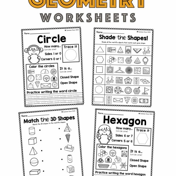 GEOMETRY SHAPE ACTIVITY WORKSHEET SET #01 - 153PAGE / PRINTABLE PDF FOR PRE-K AND PRE-SCHOOL