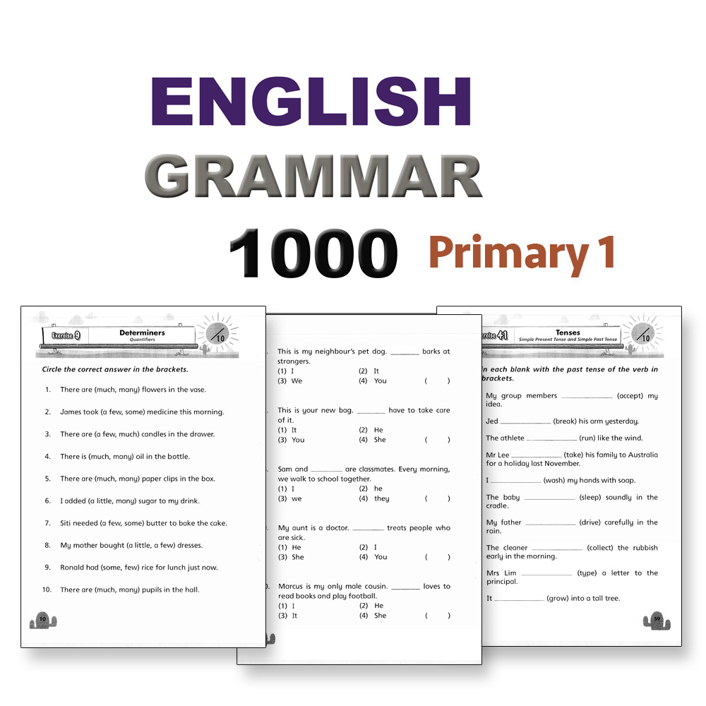 1000 GRAMMAR PRACTICES WORKSHEET #03 - Primary 1