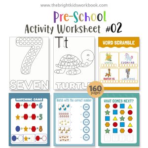 ACTIVITY WORKSHEET SET #02 - 160PAGE / PRINTABLE PDF FOR TODDLERS AND PRE-SCHOOL (Age 2-6)