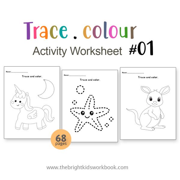 TRACING ACTIVITY WORKSHEET SET #01 - 68PAGE / PRINTABLE PDF FOR PRE-K AND PRE-SCHOOL
