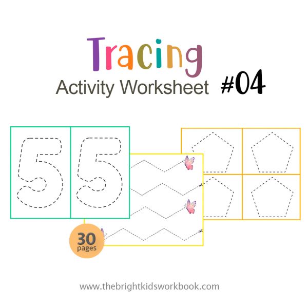 TRACING ACTIVITY WORKSHEET SET #04 - 30PAGE / PRINTABLE PDF FOR PRE-K AND PRE-SCHOOL