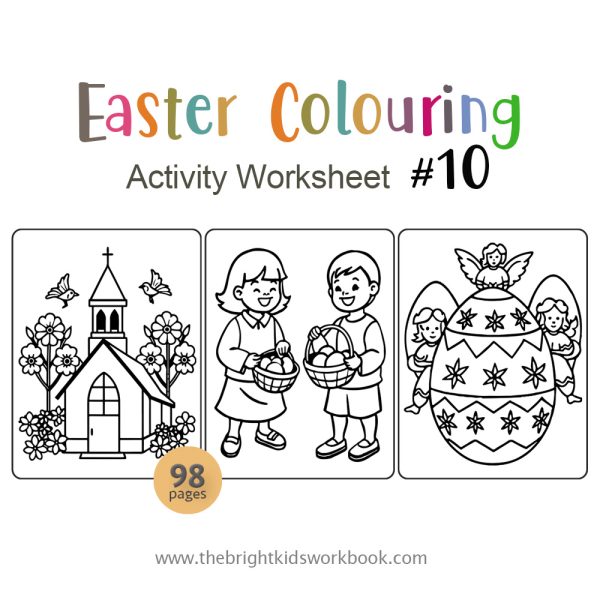 COLOURING ACTIVITY WORKSHEET SET #10 - 98PAGE / PRINTABLE PDF FOR PRE-K AND PRE-SCHOOL