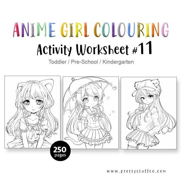 COLOURING ACTIVITY WORKSHEET SET #11 - 250PAGE / PRINTABLE PDF FOR PRE-K AND PRE-SCHOOL