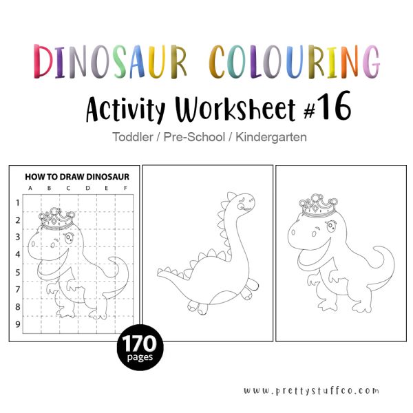 COLOURING ACTIVITY WORKSHEET SET #16 - 170PAGE / PRINTABLE PDF FOR PRE-K AND PRE-SCHOOL