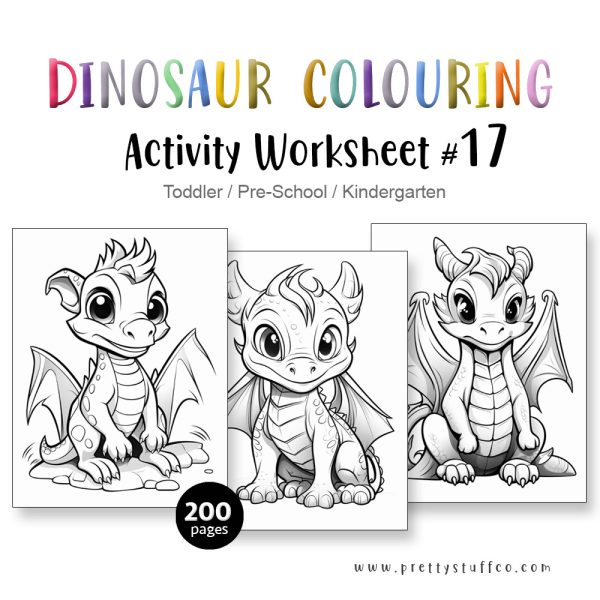 COLOURING ACTIVITY WORKSHEET SET #17 - 200PAGE / PRINTABLE PDF FOR PRE-K AND PRE-SCHOOL
