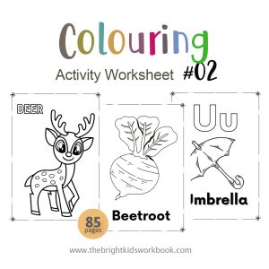 COLOURING ACTIVITY WORKSHEET SET #02 - 85PAGE / PRINTABLE PDF FOR TODDLERS AND PRE-SCHOOL (Age 2-6)