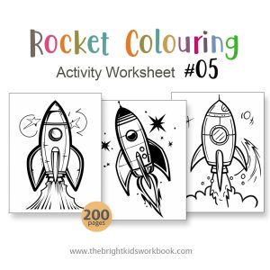 COLOURING ACTIVITY WORKSHEET SET #05 - 200PAGE / PRINTABLE PDF FOR TODDLERS AND PRE-SCHOOL (Age 2-6)