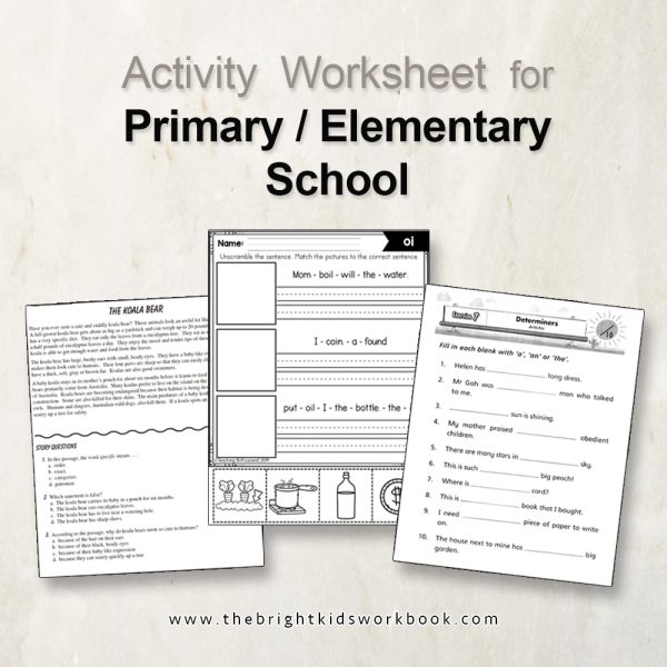 Activity Worksheet for Primary / Elementary School